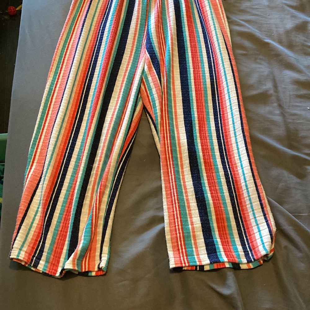Sequin Hearts girls striped romper. Size XL